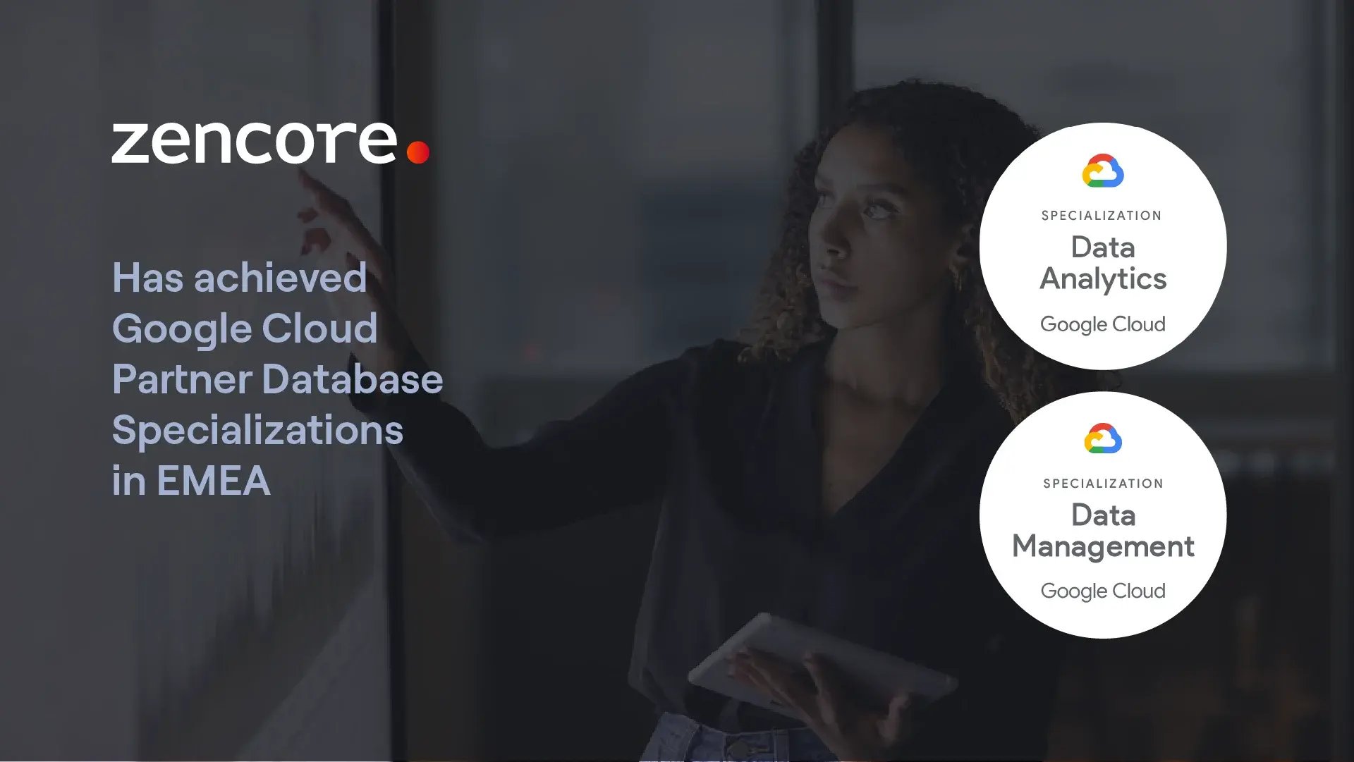 Zencore has achieved Google Cloud Partner Database Specializations in EMEA