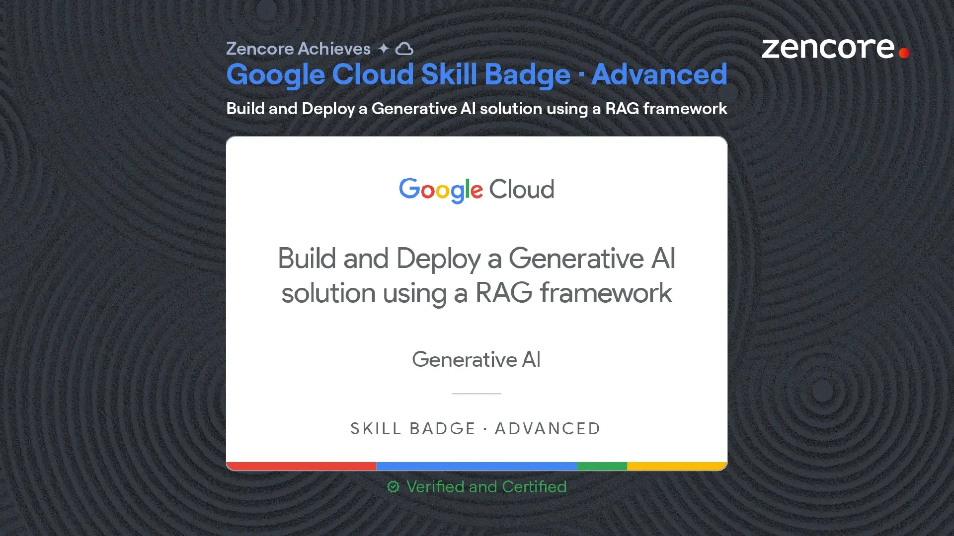 Zencore Recognized as Google Cloud GenAI Launch Partner